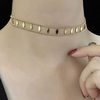 Alloy Layered Choker Gold - One Size