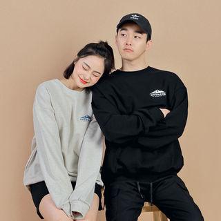 Outdoor Printed Couple Boxy Sweatshirt