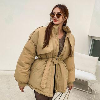 Epaulette Flap-detail Bomber Jacket With Belt
