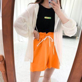 Sheer Loose-fit Hoodie