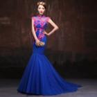 Floral Mermaid Evening Gown