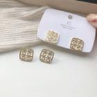 Alloy Wedding Chinese Characters Earring 1 Pair - 925 Silver - One Size