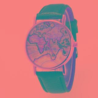World Map Print Watch
