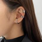 Hoop Earring Set Of 3 - Silver - One Size