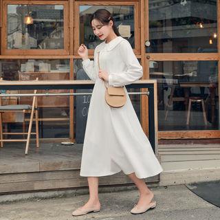 Round-collar Shirtwaist Dress