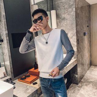Mock Two Piece Color Block Striped Sweater