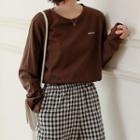 Lettering Pullover Coffee - One Size