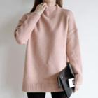 Mock Neck Sweater Pink - One Size