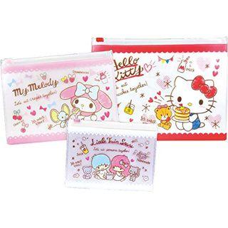 Sanrio Characters Clear Document Pouch Set (3p) (oyatsu) One Size