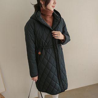 Zip-up Hooded Quilted Jacket