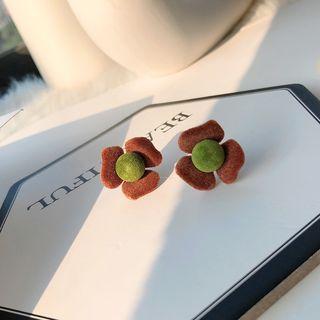 Flower Stud Earring 1 Pair - 180480-ln - Silver Needle - One Size