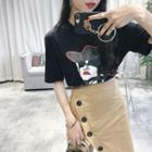 Set: Print Short-sleeve T-shirt + Skirt