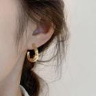 Glaze Alloy Open Hoop Earring 1 Pair - Gold - One Size