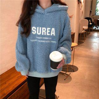 Printed Fleece Hooded Pullover