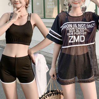 Set: Lettering Tankini + Cover-up Top