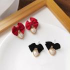 925 Sterling Silver Bow Ear Stud / Clip-on Earring