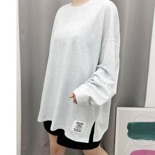 Letter Tag-patched Boxy T-shirt