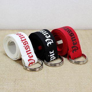 Lettering Canvas Loop Belt