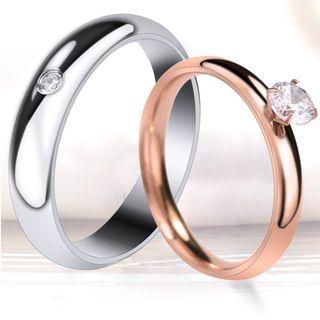 Couple Matching Rhinestone Ring (various Designs)