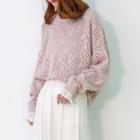 Mock Two-piece Perforated Sweater