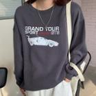 Long-sleeve Car Print Sweatshirt
