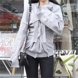 Tie-front Bell-sleeve Cardigan