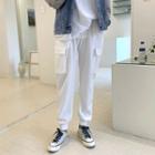 Drawstring -waist Flap-pocket Jogger Pants
