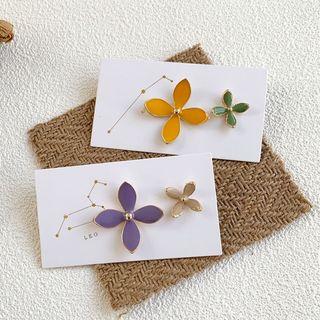 Asymmetric Flower Earring / Clip-on Earring