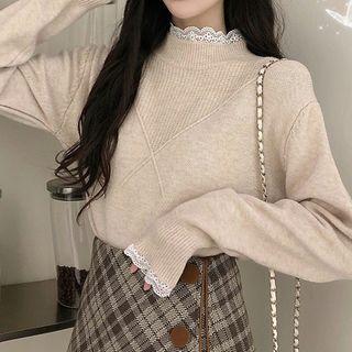 Mock Two Piece Ruffled Sweater