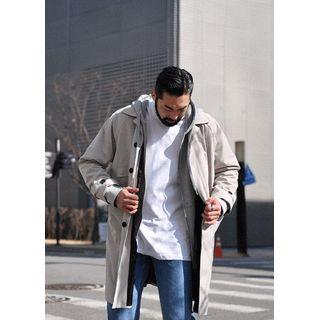 Raglan-sleeve Pocket-detail Mac Coat