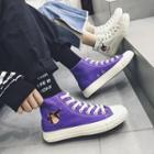 Couple Matching Print Canvas High Top Sneakers