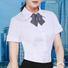 Short-sleeve Shirt / Pencil Skirt / Bow