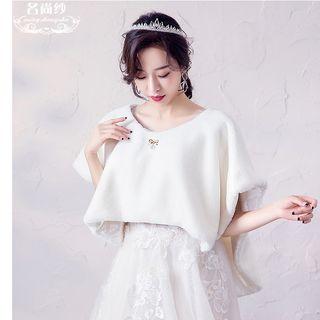 Furry Wedding Cape White - One Size