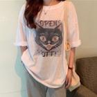 Oversize Short-sleeve / Long-sleeve Printed T-shirt
