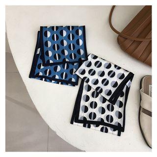 Polka Dot Silk Narrow Scarf