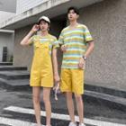 Couple Matching Striped T-shirt / Jumper Shorts / Shorts / Set