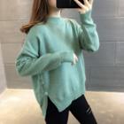 Buttoned Hem Sweater