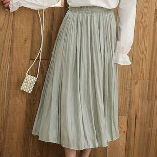 Midi A-line Skirt Pea Green - One Size