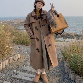 Long-sleeve Plain Toggle Coat