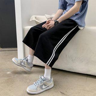Capri Stripe-side Wide Leg Pants