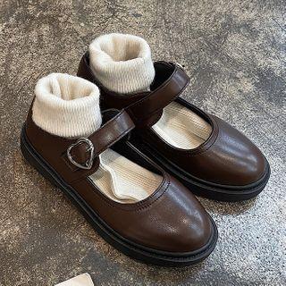 Heart Buckled Mary Jane Shoes