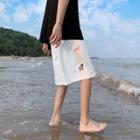 Print Straight Leg Sweatshorts