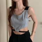 Cropped Tank Top Gray - One Size