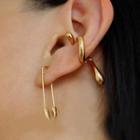 Alloy Irregular Cuff Earring 1 Pair - Clip On Earring - One Size
