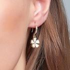 Rhinestone Flower Dangle Earring 1 Pair - 01 - 3183 - White - One Size