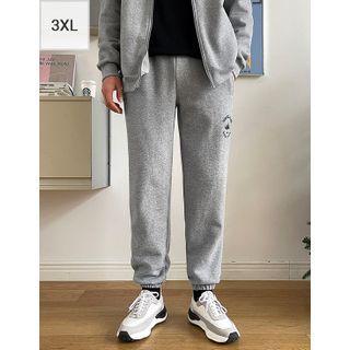 Drawcord Embroidered Jogger Pants