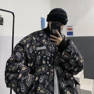 Reversible Paisley Print Padded Jacket