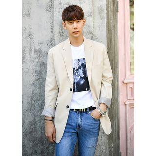 Tailored Two-button Linen Jacket