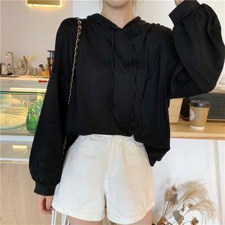 Oversize Hooded Long-sleeve T-shirt