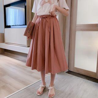 Cropped Wide-leg Pants Light Pink - One Size
